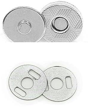 10 Sätze/Los 10 mm – 18 mm Magnetknöpfe Taschen Magnet Automatische Adsorptionsschnalle Metall Dünne Knöpfe Druckknöpfe DIY Geldbörsenknöpfe-Silber-14,0 mm