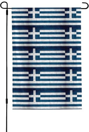 Drapeau de la Grèce, panneaux de cour double face durables 71,1 x 101,6 cm pour décoration saisonnière