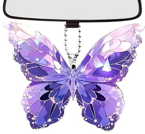 Ornements en Forme de Papillon pour Arbre, Papillon | Attrape-Soleil Animal – Fabricant d'arc en avec Paillettes 2D – Fabricant d'arc-en- pour l'intérieur, la Saint-Valentin, la fête