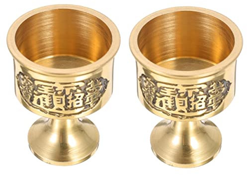 CONGARTENO 2piezas Taza De Buda Recipiente De Agua Budista Accesorio De Copas De Budista