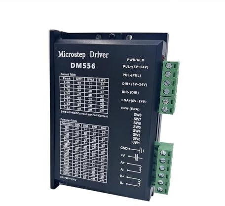 IDUTQUMW DM556 Digital Stepper Electronic Starter Driver 2 Phase 5.6A for 57 86 Stepper Electronic Starter NEMA23 NEMA34 Stepper Electronic Starter Controller