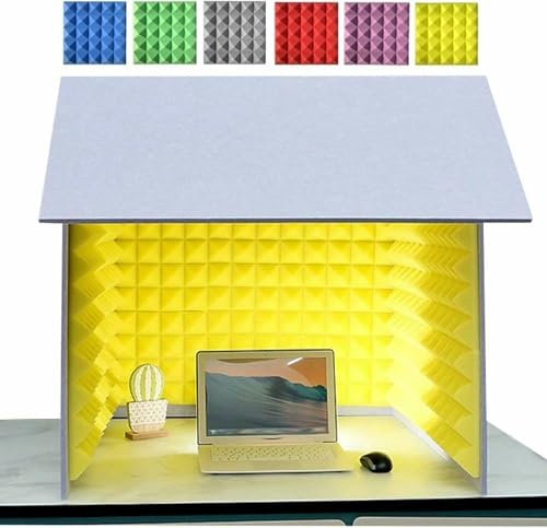 Portable Vocal Booth for Microphone, Desktop Soundproof Cover with Vocal Absorbing Shield, Ideal for Home Studio and Podcasting