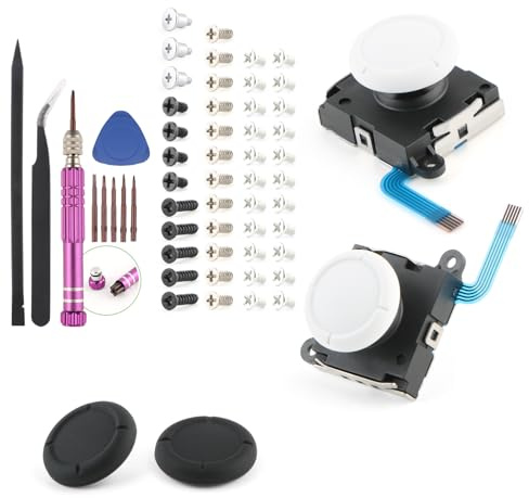 Lot de 2 kits de réparation de joystick analogique 3D pour Nintendo Switch Lite (avec vis)