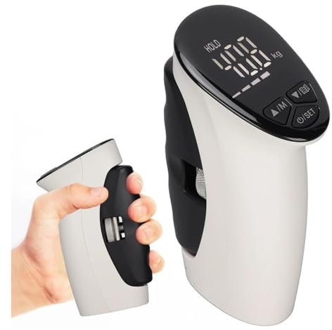 TIEOAXFT Misuratore di Forza di Presa elettronico Dinamometro Manuale Intelligente accurato Esercitatore di Potenza di Presa Elettronica Ricaricabile for Lo Sviluppo Muscolare
