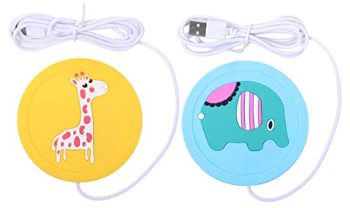 KOCKSHION 2 Series Calentador De Tazas USB De Silicona Antideslizante para Calentamiento Duradero De Horas para Botellas Y Tazas para Hogar Y Oficina 2 Piezas*2