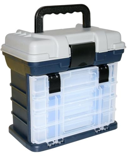 4 Strato Attrezzatura Da Pesca Scatola di Immagazzinaggio Attrezzatura Da Pesca Con Maniglia Organizzatori di Strumenti Caso Per Attrezzature Accessori Strumento