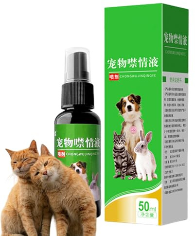 Haustierentspannungshilfe 50ml,Hund Beruhigend Spray,Natürliche Hunde -Beruhigungslösung,Verhaltenstrainingsspray Während Der Reise -Tierarztbesuche,Schnell Wirkender Stressabbau,Angstkontrollformel
