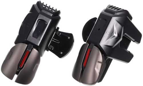 TEHAUX Ergonomic Metal Abs Mobile Game Handle Triggers Six-finger Controller Accessories for Smooth Operation and Fast Aim Gaming