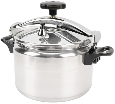LUCKDANO Pentola a Pressione di Grande capacità da 7 Litri Contenitore in Alluminio Design Senza Rivestimento Design a Doppio Orecchio per Fornello a Gas con Funzione Pentola a