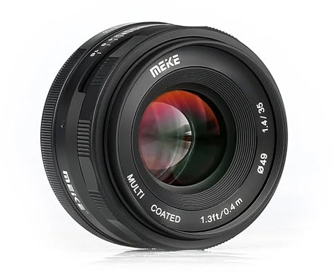 Objectif grand angle 35 mm f1.4 Canon APS-C, mise au point manuelle, compatible avec Canon, tels que les appareils photo M1 M2 M3 M5 M6 M10 M50 M50II M100 M200 EF-M