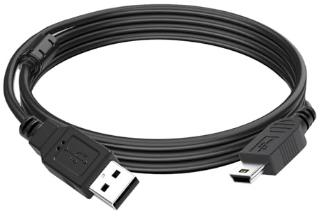 TwinkleHom 1.5M USB-A to Mini USB Camera Cable for Canon EOS 4000D 2000D 80D 5D Mark III PowerShot G7X - Fast Charging 2A Data Transfer Cord Replacement Lead for Canon DSLR/Mirrorless Cameras (Black)