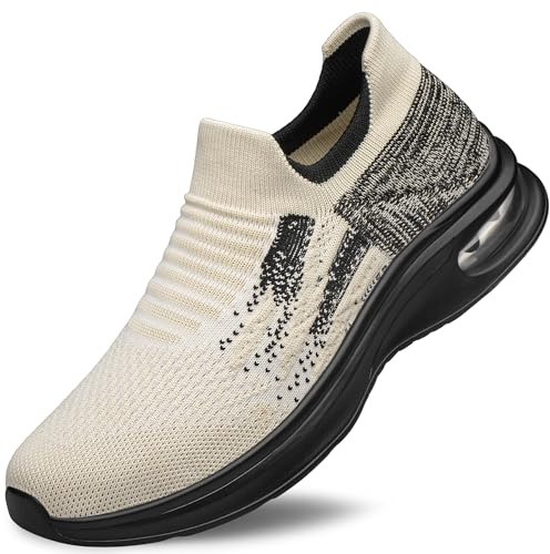 SURFING TREE Mens Slip on Trainers Lightweight Walking Shoes Workout Athletic Tennis Gym Sneakers