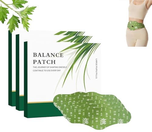 Herbal Patch Pad Balance Patch,Waist and Abdomen Patch,Breathable and Portable, Easy to Use (3Box/15PCS)