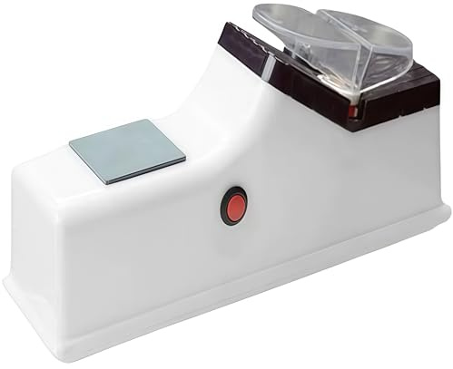KlingenMeister Japanese Knife Sharpener Elektrischer Messerschärfer mit Schutzhülle Schnelles Schärfen für Alle Messer in Küche und Haushalt