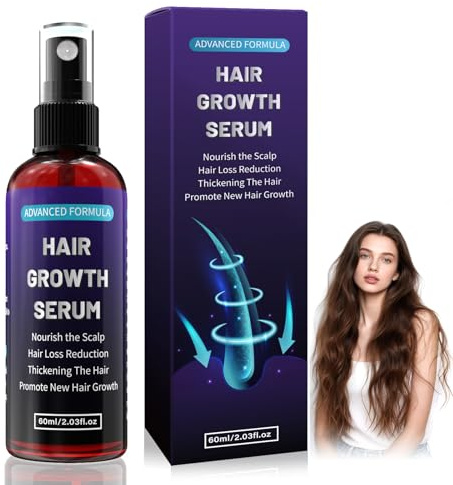 Rosmarin Haarwachstumsserum Spray für Männer und Frauen – fördert Haarwachstum, reduziert Haarausfall – mit Biotin, Rosmarin- & Rizinusöl – für Kopf- und Bartpflege – sanft, nicht fettend – 60 ml