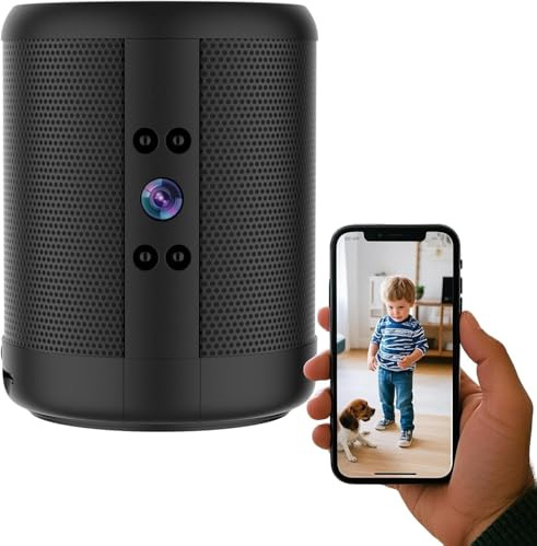 SHENMEILA Wireless Security Camera Speaker Hidden Camera 1080P WiFi Indoor Security Cameras Small Speaker Secret Cameras with Motion Detection Remote View Mini Nanny Spy Cam for Home Surveillance