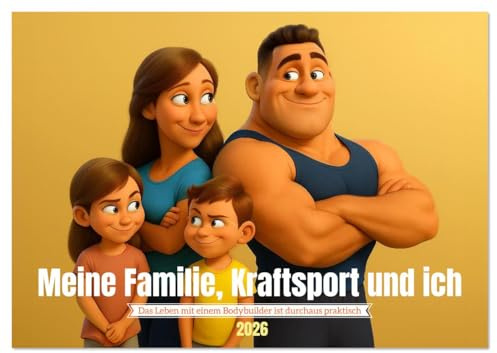 Meine Familie, Kraftsport und ich (Wandkalender 2026 DIN A3 quer), CALVENDO Monatskalender: Ein Jahr voller Muskelkraft, Familienchaos und liebevoller ... alle, die Muskelkraft lieben (CALVENDO Sport)
