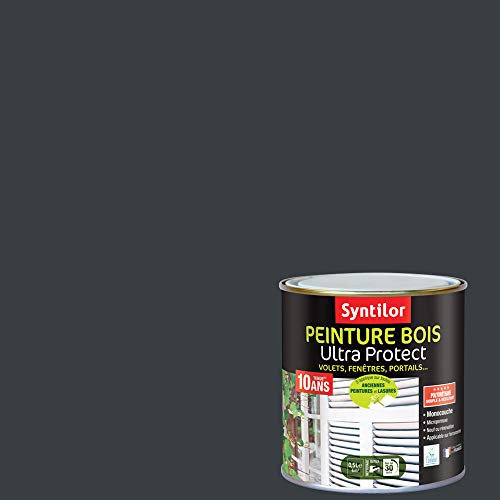 Syntilor - Peinture Bois Ultra Protect Gris Anthracite Satiné RAL 7016 0,5L
