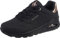 Skechers Women's UNO-Golden AIR Sneaker, Black, 5 UK