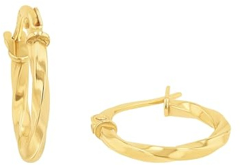 Amor Creolen Damen Ohrschmuck, 1,5 cm, Gold, Kommt in Schmuck Geschenk Box, 2013796