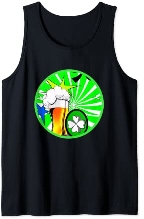 Chope irlandaise trèfle avec bière | Saint Patrick Débardeur
