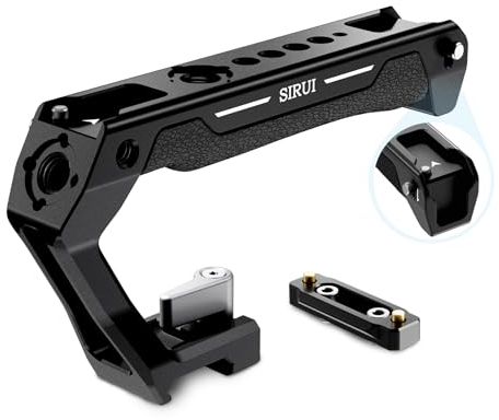 SIRUI Poignée Supérieure avec Rail OTAN - Poignée Légère en Silicone pour Cage d'Appareil Photo - Poignée Supérieure Universelle avec Chaussures Froides - Filetage 1/4 et Filetage Arri 3/8 - SC-TH