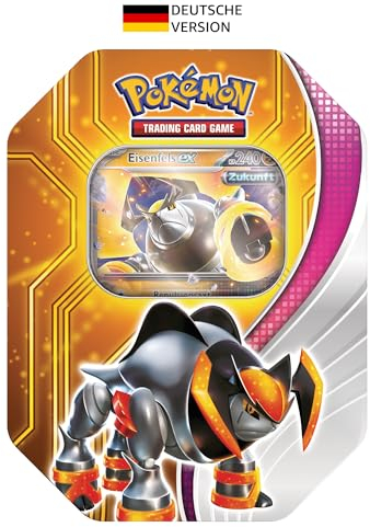 Pokémon-Sammelkartenspiel: Tin-Box Paradox-Schicksale: Eisenfels-ex (1 holografische Promokarte & 4 Boosterpacks)