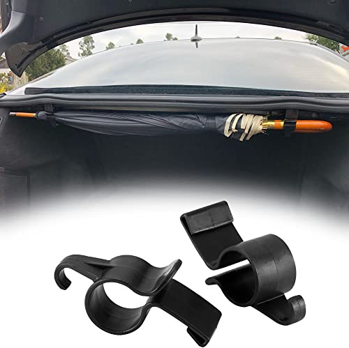 Gammaeon 2Pcs Car Hooks Car Trunk Umbrella Storage Holder, Hanging Hook, Towel Hook, for Trunk, Organizer, Storage and Stowage