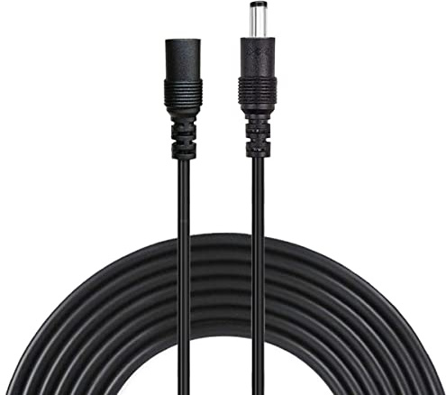 Liwinting 3m/9.8ft DC Extension Cable 2.1mm / 5.5mm Male to Female Connector, DC Power Cord Extension Cable for Power Adapter, 12V CCTV Wireless IP Camera, Monitors, Led, Car - Black