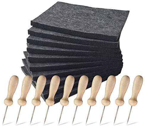 Familienmomente 10 sets de poinçonnage (10 aiguilles et 10 tapis de piquage/poinçonnage 20 x 14,5 x 1 cm)