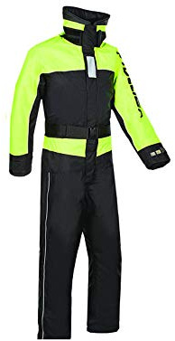 Mullion X5000 Overall - 1-teiliger hoch atmungsaktiver Schwimmanzug in Gelb-Schwarz, EN 343, EN 393, Auftrieb 88N(L), XS - 4XL (Größe XL)
