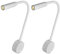 Artpad Faretto 2 pezzi, lampada da comodino con illuminazione bianca calda, morbida da notte da lettura minimalista montata su parete da 3 W con interruttore a pulsante