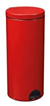 Poubelle Elora 30l Rouge Mat Lisse