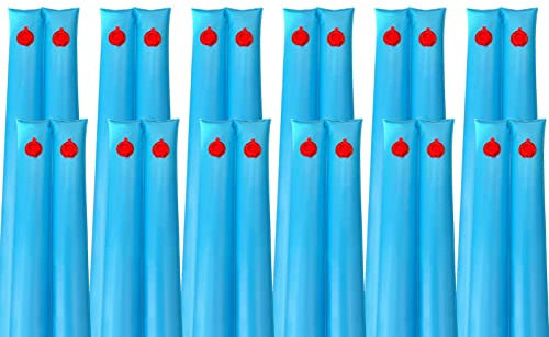 Poolzilla 8-Foot Heavy Duty Double Chamber Water Tube for Swimming Pool Winter Covers - 12 Pack