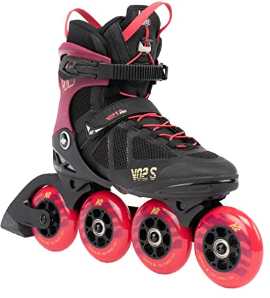 K2 Skates Unisex Inline Skates VO2 S 90 Short Cuff, Burgandy - pink, 30G0247.1.1.085
