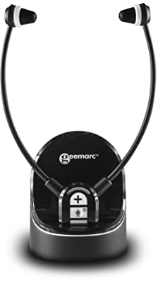 Geemarc CL7370 Opti – Lautes, kabelloses TV-Headset mit optischem Anschluss für Hörgeschädigte – kann als persönlicher Hörer verwendet Werden, der Umgebungsgeräusche verstärkt – geringer bis Schwerer