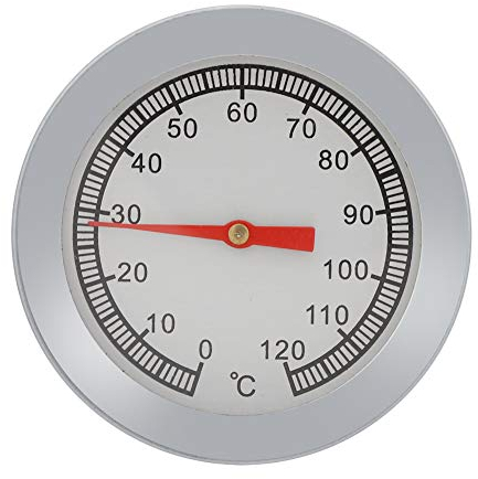 Jauge de Température de Barbecue en Acier Inoxydable, Thermomètre Étanche à 120 ℃ pour Gril à Pizza et Cuisson