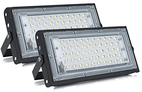 AKSPET YSJX Lampes d'extérieur 2pcs / lot 50W LED Flood Light AC 220V 230V 240V Spot de projecteur en Plein air IP65 imperméable à LED Lampe de Rue Lumineux de Paysage (Couleur : Cool White)