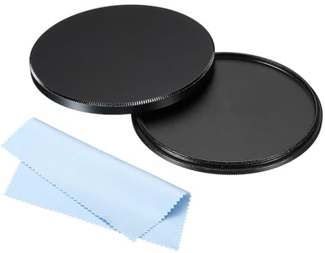 PATIKIL Bouchon D'Objectif 67mm, Capuchon de Protection D'Objectif D'Appareil Photo Universel pour Filtre D'Objectif, Étui de Protection en Métal avec Chiffon de Nettoyage