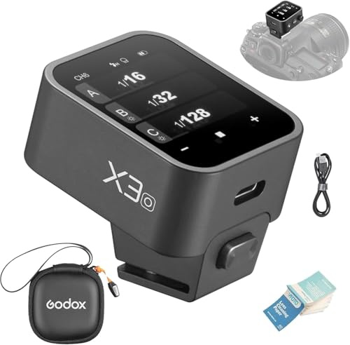 Godox X3-O X3O X3 O TTL Wireless Flash Trigger Compatible for Olympus | OLED Touchscreen Flash Transmitter,TCM Conversion Function,Autoflash Multiple Flash Modes ，Built-in Lithium Battery