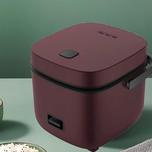 Small Rice Cooker for 1, Small Rice Cooker And Steamer Korean Micro Rice Cooker 2 Cup, Perfect For 1-2 Person To Cook Rice,Brown