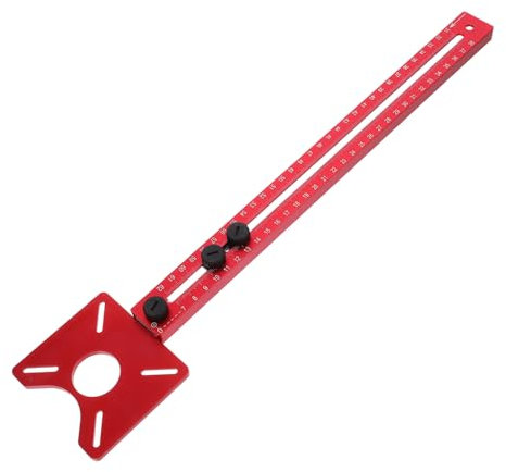 Gadpiparty Plantilla para Fresadora de Ranuras y Bordes Soporte Ajustable de Aleación de Aluminio, Base Resistente para Enrutador de Carpintería, Herramienta Multipropósito para Fresado