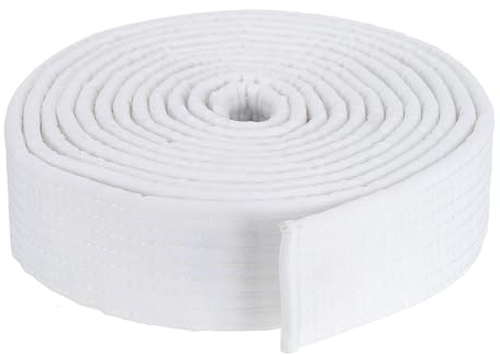 PATIKIL Cintura di Rango Colorata Taekwondo 1,6 x11,8 Piedi 3,6m, Cintura da Karate Judo Arti Marziali in Cotone per Insegnamento Allenatore, Bianco