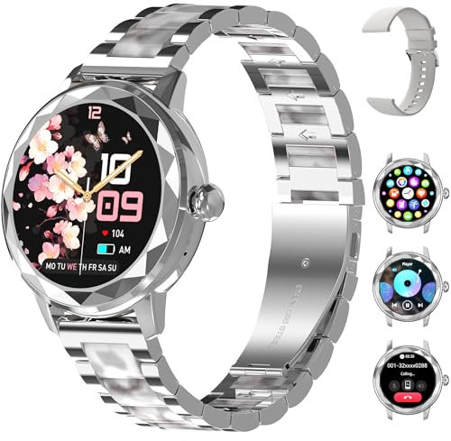 Homailida Smartwatch Donna, 1,2 Orologio Fitness con Effettua/Risposta Chiamate, 100+ Sportive Fitness Tracker, Fisiologia Femminile Notifiche, Impermeabil IP68 Smart Watch per Android iOS