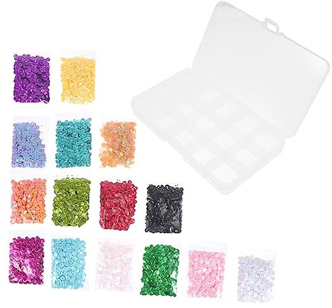 BELLIFFY Bunte Pailletten Boxen Mit Flachen Sequins Für Kleidung Schmuck Und Bastelarbeiten Langlebig Und Vielseitig Einsetzbar Für Hochzeiten Und Kreative Projekte