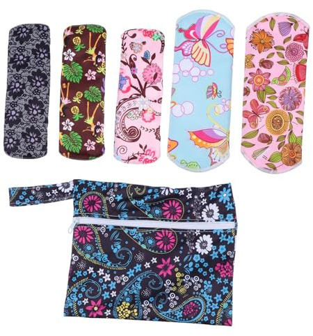 Healeved 1juego Compresas Menstruales Reutilizables De Con Bolsa Pack Lavable y Femenina Ciclo Menstrual