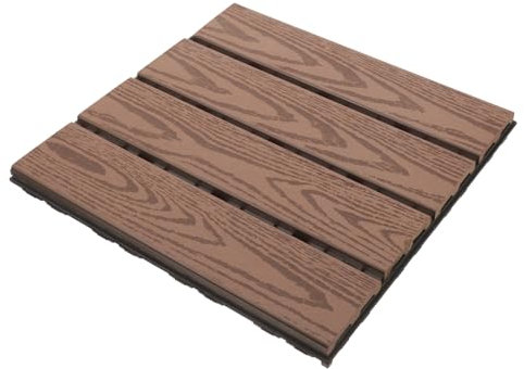 KITANDOVE Interlocking Deck Tiles Für Außenbereich Wasserdichte Rutschfeste Platten Für Garten Terrasse Balkon Robust Und Langlebig Elegantem Kaffeebraun
