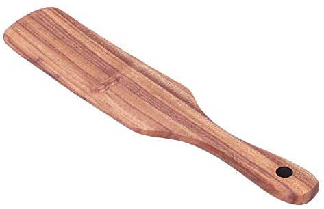 Akozon Premium Yew Wood Spatula Set - 5-Piece Kitchen Utensil for Cooking, Baking, Stirring, and Serving - for Steak, Cream, Salad, and More (Spatula 23.5 * 5cm)