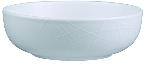 Lot de 6 bols à céréales en porcelaine blanche de 14 cm de diamètre, design classique et élégant