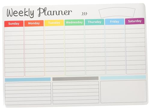 Operitacx Calendario Magnético para Nevera Pizarra Blanca A3 Tablero de Notas Magnético de Borrado en Seco para Cocina Recordatorios de Calendario Magnético de Borrado en Seco para La Agenda Diaria